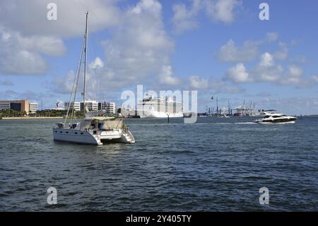 Marina in downtown Miami, Florida, USa. Marina in downtown Miami, Florida, USA, North America Stock Photo