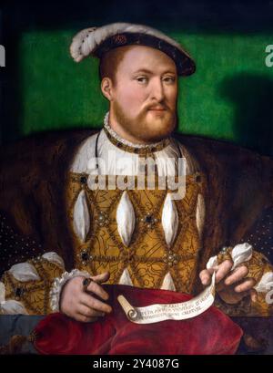 Portrait of King Henry VIII (1491-1547) by Joos van Cleve, c. 1530 Stock Photo