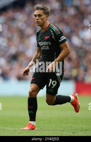 LONDON, UK - 15th Sept 2024:  Leandro Trossard of Arsenal during the Premier League match Tottenham Hotspur and Arsenal at Tottenham Hotspur Stadium  (Credit: Craig Mercer/ Alamy Live News) Stock Photo