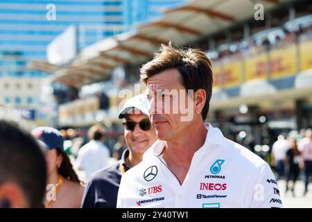 Baku City Circuit, Baku, Azerbaijan. 15th Sep, 2024. Formula 1 Azerbaijan Grand Prix 2024; Race Day; Mercedes team principal Toto Wolff on the grid before the race at the Azerbaijan Formula 1 Credit: Action Plus Sports/Alamy Live News Stock Photo