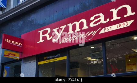 Ryman stationery shop front on the High Street in Staines-upon-Thames ...
