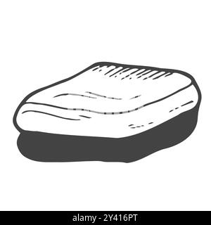 Closeup stack of bathroom towels Stock Vector