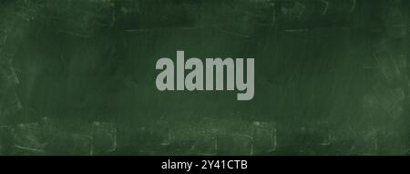 Chalk rubbed out on green chalkboard background Stock Photo