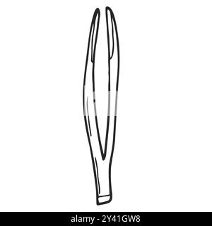Meat tongs vector stock illustration. Serving kitchen tongs. Isolated Stock Vector