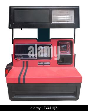 An Isolated Vintage Retro Instant Camera From The 80s Stock Photo