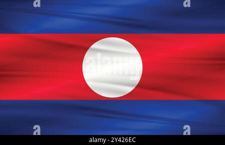 Laos Flag and Editable Vector, Laos Country Flag Stock Vector