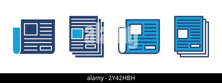 Newspaper icon vector. news paper vector sign Stock Vector