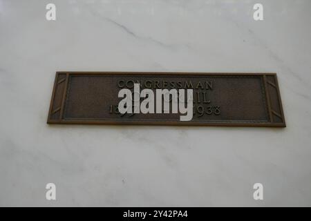 Inglewood, California, USA 14th September 2024 Us Congressman Joe Steele Crail Grave in Mausoleum of the Golden West, Sanctuary of Faith at Inglewood Park Cemetery on September 14, 2024 in Inglewood, California, USA. Photo by Barry King/Alamy Stock Photo Stock Photo