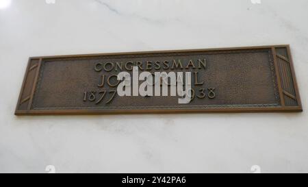 Inglewood, California, USA 14th September 2024 Us Congressman Joe Steele Crail Grave in Mausoleum of the Golden West, Sanctuary of Faith at Inglewood Park Cemetery on September 14, 2024 in Inglewood, California, USA. Photo by Barry King/Alamy Stock Photo Stock Photo