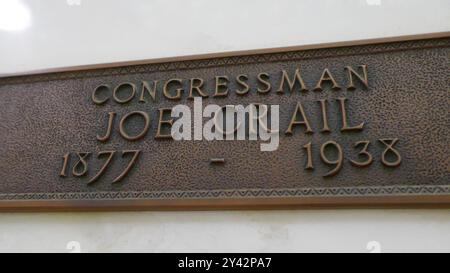 Inglewood, California, USA 14th September 2024 Us Congressman Joe Steele Crail Grave in Mausoleum of the Golden West, Sanctuary of Faith at Inglewood Park Cemetery on September 14, 2024 in Inglewood, California, USA. Photo by Barry King/Alamy Stock Photo Stock Photo