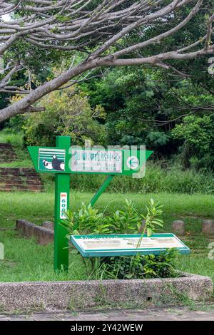 Hengchun taiwan 2nd Sep 2024: the direction board of Long Luan Lake Nature center.  an educational and conservation center dedicated to the region's Stock Photo