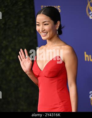 Los Angeles, United States. 15th Sep, 2024. Anna Sawai arrives for the 76th annual Primetime Emmy Awards at the Peacock Theater in Los Angeles on Sunday, September 15, 2024. Photo by Chris Chew. Credit: UPI/Alamy Live News Stock Photo