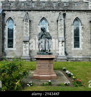 Statue of Sir Benjamin Lee Guinness at St. Patrick's Cathedral in Dublin, Ireland; politician and brewer, first Lord Mayor of Dublin. Stock Photo