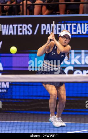 Anna Leigh Waters returns the ball during the PPA Las Vegas Cup on 1