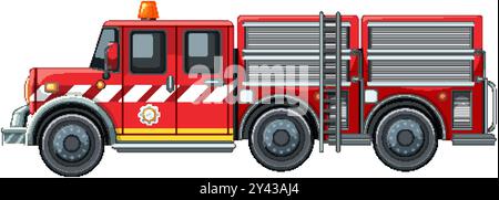 Detailed vector of a fire truck Stock Vector