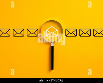 Mail and notifications. Give immediate attention to important mails that stand out from the rest. Managing e-mail inbox. Focusing on the important mai Stock Photo