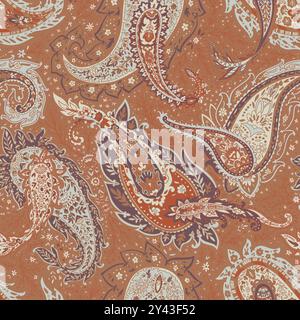 Vintage Ornate Paisley Seamless Pattern Stock Vector