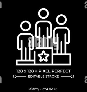 Pedestal winners pixel perfect linear icon Stock Vector Image & Art - Alamy