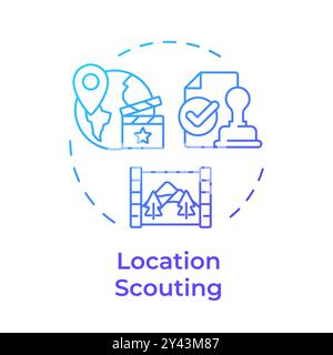 Location scouting multi color concept icon Stock Vector Image & Art - Alamy