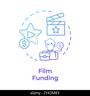 Film funding multi color concept icon Stock Vector