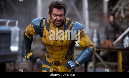 HUGH JACKMAN in DEADPOOL & WOLVERINE (2024), directed by SHAWN LEVY. Credit: Marvel Studios / 20th Century Studios / Album Stock Photo