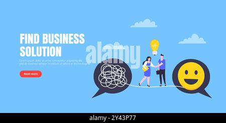 Understanding problem solution simplify challenge. Stock Vector