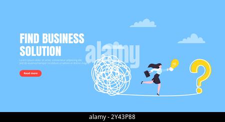 Understanding problem solution simplify challenge. Stock Vector