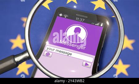 EU is watching you Stock Photo