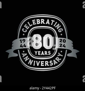 80th Anniversary Celebration Logo Design Template. 80th Anniversary Vector and Illustration. Stock Vector