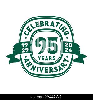 95th Anniversary Celebration Logo Design Template. 95th Anniversary Vector and Illustration. Stock Vector