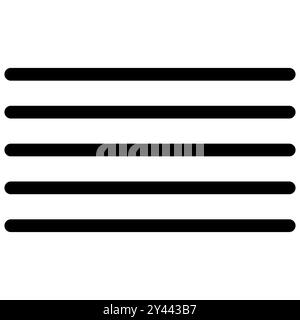 Linear icon vector design with editable stroke. Monochrome manga stile horizontal line. Navigation bars. Stock Vector