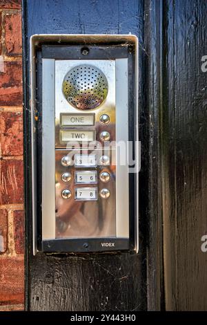 Home Intercom security system for secure entrance to apartments Stock Photo