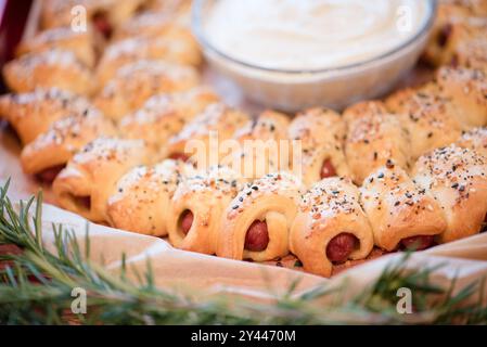 Close up of pig in the blanket Stock Photo