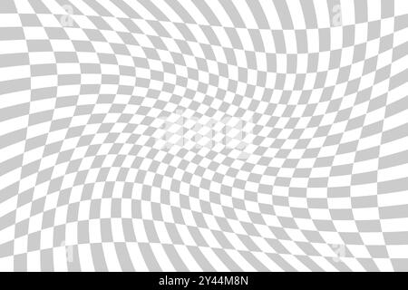 Psychedelic checkered background. Abstract distorted psychedelic texture Stock Vector