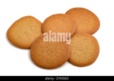 Valle d'Aosta tiles,tegole valdostane traditional biscuits from Valle d'Aosta isolated on white Stock Photo