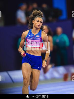 Sydney Mclaughlin Participating In The 4x400 Meters Relay At The Paris 