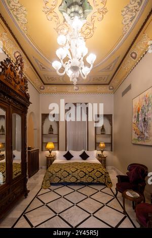 bedroom, boutique Beit Zafran Hotel De Charme, Damascus, Syria Stock Photo