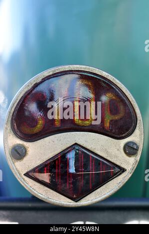 Old Stop light on car Stock Photo