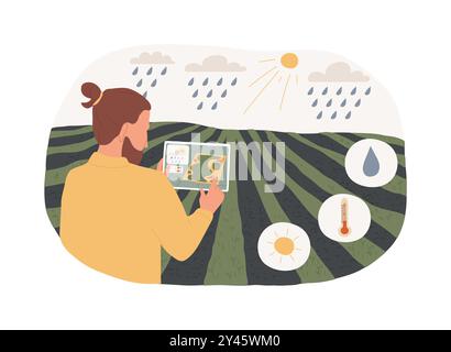 Climate Monitoring isolated cartoon vector illustrations. Stock Vector