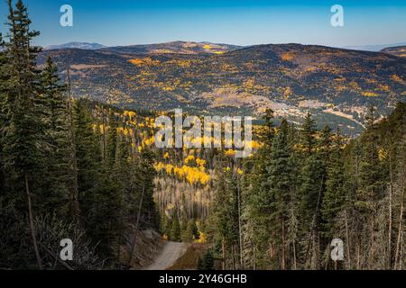 Angel Fire, New Mexico in Autumn Splendor Stock Photo