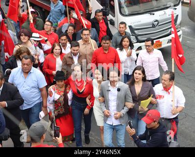 SOCIALISTAS CANDIDATE REGISTRATION CNE Quito, Monday, September 16, 2024 Registration of presidential candidacies of Pedro Granja and Veronica Silva, of the Ecuadorian Socialist Party, at the National Electoral Council Photos API Rolando Enriquez Quito Pichincha Ecuador POL SOCIALISTAS CANDIDATE REGISTRATION CNE b089cf4334b1821db211f76874993838c4 Copyright: xROLANDOxENRIQUEZx Stock Photo