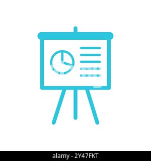 Presentation icon. Isolated on white background. From blue icon set. Stock Vector