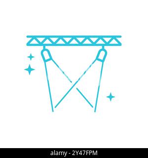 Dancing stage icon. Isolated on white background. From blue icon set Stock Vector