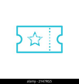 Event ticket icon. Isolated on white background. From blue icon set Stock Vector
