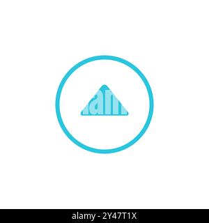Elevator button icon, Isolated on white background. From blue icon set. Stock Vector