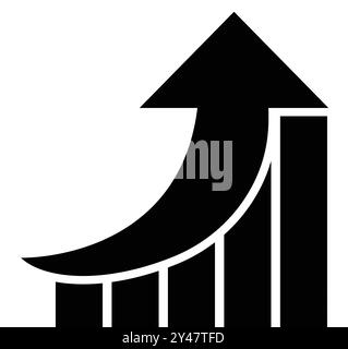 Growth Arrow sign, Increasing money, money growth icon, grow trade icon, increasing share market, Growing business, increasing profit Stock Vector