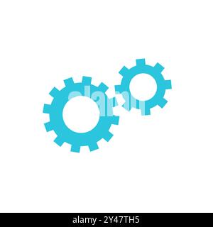 Advanced technology gears icon. From blue icon set. Stock Vector