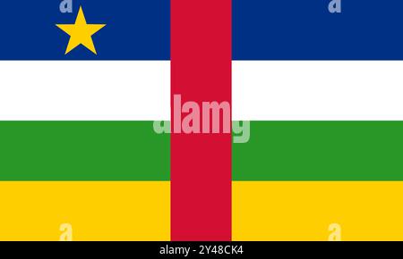 Central African flag national material design Stock Vector