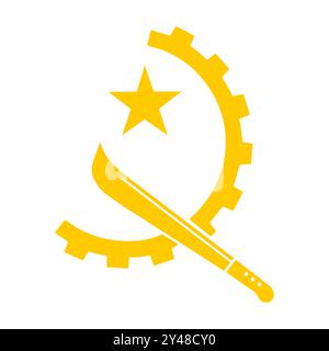 Angola element flag national material design Stock Vector