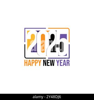 Happy new year 2025 greeting vector. Happy new year 2025 background vector image Stock Vector